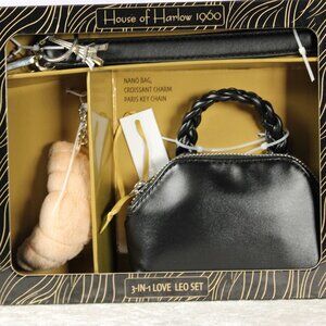 House of Harlow 1960 3-In-1 Love Leo Gift Set Nano Bag Croissant Charm Paris Key